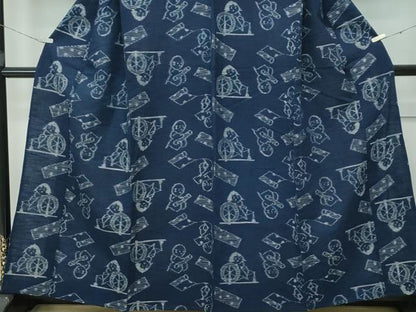 平和屋着物●極上 弓浜絣 単衣 唐子 東武百貨店扱い 逸品 CZAA3563s5