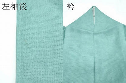 平和屋着物▽極上 訪問着 無双 紗袷 紗×絽 手描き 遠山樹林文 暈し染め 薄青色地 さが美扱い 逸品 CZAA3574s5