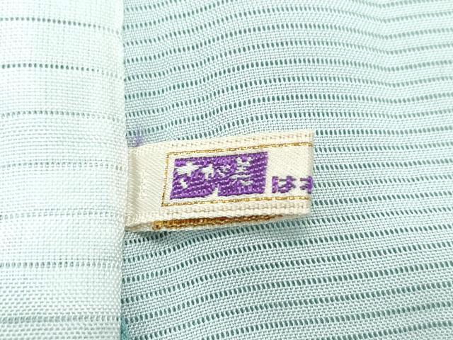 平和屋着物▽極上 訪問着 無双 紗袷 紗×絽 手描き 遠山樹林文 暈し染め 薄青色地 さが美扱い 逸品 CZAA3574s5