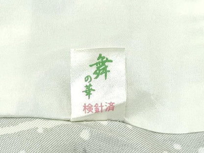 平和屋着物■極上　石川県指定無形文化財　牛首紬　白山工房　手織り　単衣　間道　利休白茶色地　逸品　CZAA3577s5