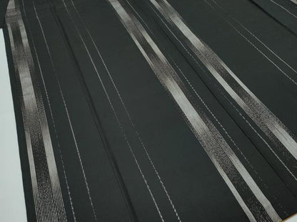 平和屋着物■極上　本場大島紬　泥染め　間道　くぼた謹製　証紙付き　逸品　CZAA3580s5