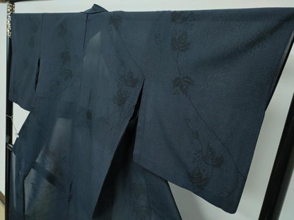 平和屋着物＊極上 夏物 結城紬 夏結城 100亀甲 葡萄唐草文 逸品 CZAA3581s5