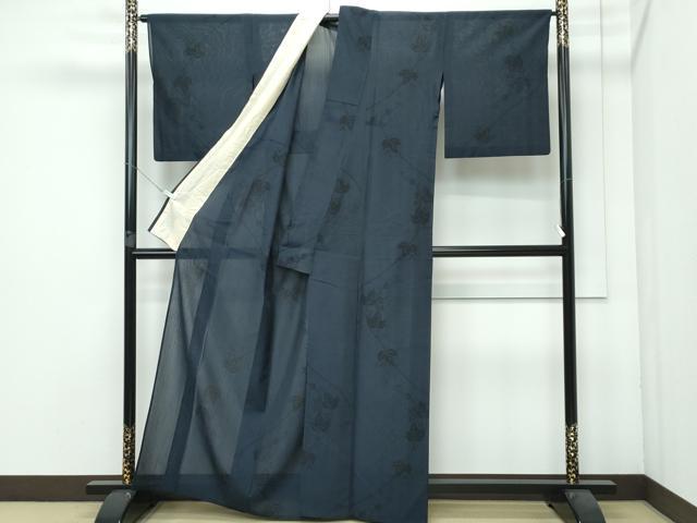 平和屋着物＊極上 夏物 結城紬 夏結城 100亀甲 葡萄唐草文 逸品 CZAA3581s5