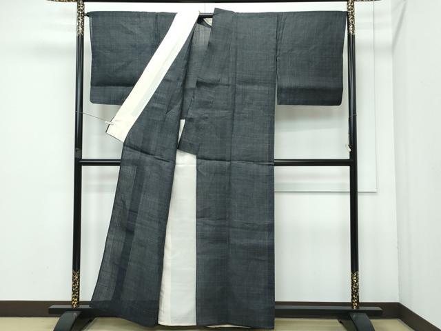 平和屋本店□極上 夏物 重要無形文化財 本場宮古上布 格子柄