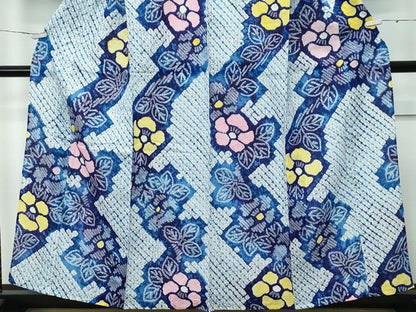 平和屋着物∴極上 夏物 浴衣 有松鳴海絞り 草花文 綿 逸品 CZAA3596s5