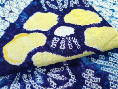 平和屋着物∴極上 夏物 浴衣 有松鳴海絞り 草花文 綿 逸品 CZAA3596s5