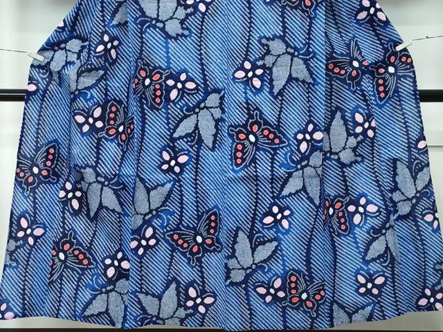 平和屋着物∴極上 夏物 浴衣 有松鳴海絞り 舞蝶文 綿 逸品 CZAA3624s5
