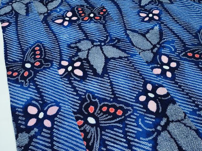 平和屋着物∴極上 夏物 浴衣 有松鳴海絞り 舞蝶文 綿 逸品 CZAA3624s5