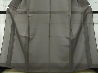 平和屋着物■極上　夏物　紗紬　色無地　海松茶色地　逸品　未使用　CZAA3633s5
