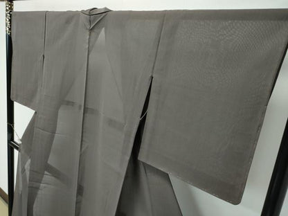 平和屋着物■極上　夏物　紗紬　色無地　海松茶色地　逸品　未使用　CZAA3633s5