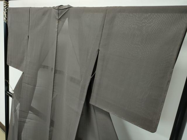 平和屋着物■極上　夏物　紗紬　色無地　海松茶色地　逸品　未使用　CZAA3633s5