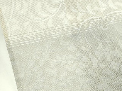 平和屋着物＊極上　夏物　小紋　花唐草紋紗　横段文　逸品　CZAA5777s6