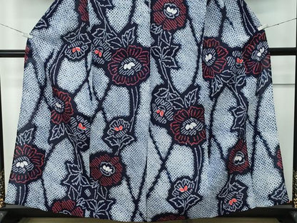平和屋着物∴極上 夏物 浴衣 有松鳴海絞り 草花文 綿 逸品 未使用 CZAA3714s5