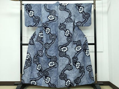 平和屋着物∴極上 夏物 浴衣 有松鳴海絞り 流水花文 綿 逸品 CZAA3715s5