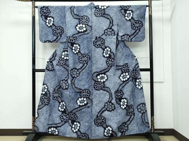 平和屋着物∴極上 夏物 浴衣 有松鳴海絞り 流水花文 綿 逸品 CZAA3715s5