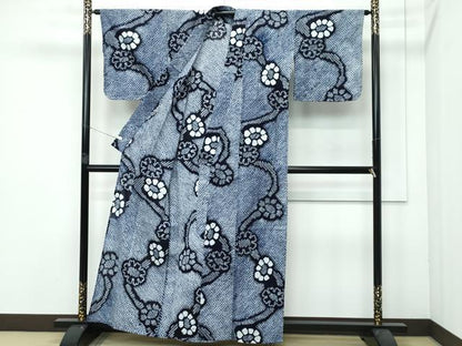 平和屋着物∴極上 夏物 浴衣 有松鳴海絞り 流水花文 綿 逸品 CZAA3715s5