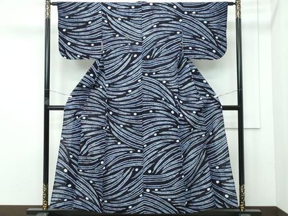 平和屋着物∴極上 夏物 浴衣 有松鳴海絞り 露芝文 綿 逸品 CZAA3717s5