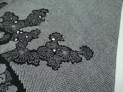 平和屋着物●極上 訪問着 総絞り 流水菊文 黒地 逸品 未使用 CZAA3724s5