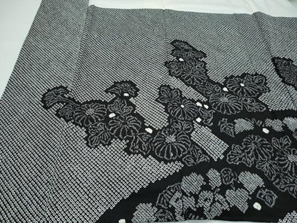 平和屋着物●極上 訪問着 総絞り 流水菊文 黒地 逸品 未使用 CZAA3724s5