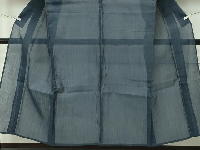 平和屋着物■極上　男性　夏物　本場小千谷ちぢみ　キングサイズ　色無地　羊羹色　逸品　CZAA3730s5