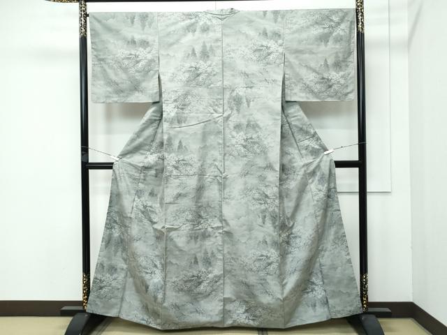 平和屋着物●極上 都喜ヱ門 本場大島紬 9マルキ 総絣 風景文 藤絹織物謹製 逸品 未使用 CZAA3733s5