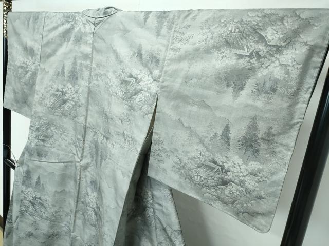 平和屋着物●極上 都喜ヱ門 本場大島紬 9マルキ 総絣 風景文 藤絹織物謹製 逸品 未使用 CZAA3733s5