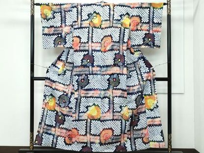 平和屋着物∴極上 夏物 浴衣 有松鳴海絞り 成り物 綿 逸品 CZAA3739s5