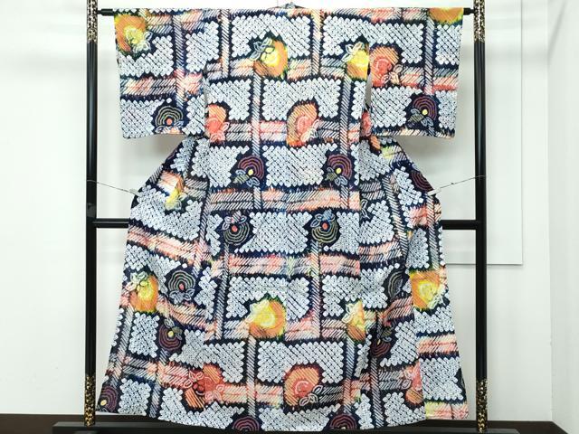 平和屋着物∴極上 夏物 浴衣 有松鳴海絞り 成り物 綿 逸品 CZAA3739s5