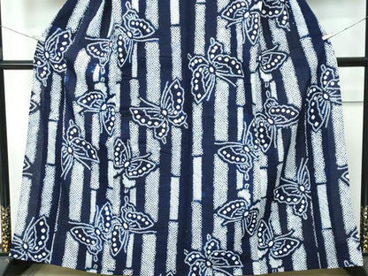 平和屋着物∴極上 夏物 浴衣 有松鳴海絞り 竹並び舞蝶文 綿 逸品 未使用 CZAA3742s5