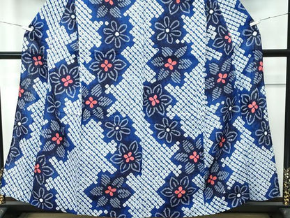 平和屋着物∴極上 夏物 浴衣 有松鳴海絞り 舞花文 綿 逸品 CZAA3743s5