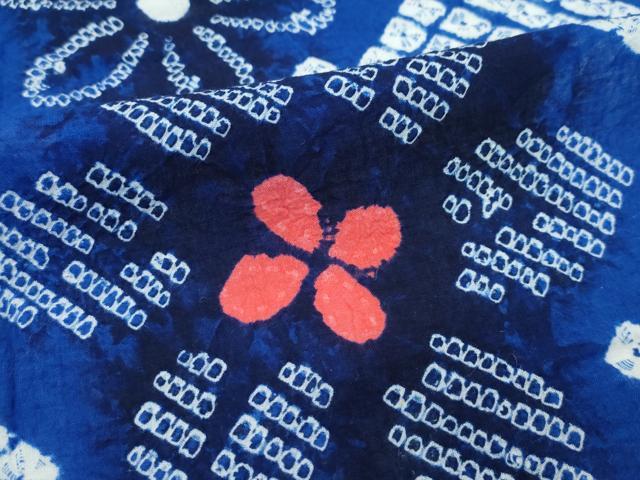 平和屋着物∴極上 夏物 浴衣 有松鳴海絞り 舞花文 綿 逸品 CZAA3743s5