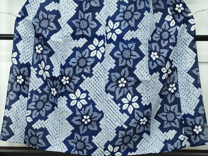 平和屋着物∴極上 夏物 浴衣 有松鳴海絞り 舞花文 綿 逸品 CZAA3744s5