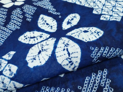 平和屋着物∴極上 夏物 浴衣 有松鳴海絞り 舞花文 綿 逸品 CZAA3744s5