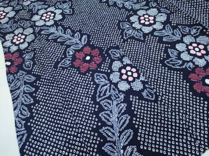 平和屋着物∴極上 夏物 浴衣 有松鳴海絞り 草花文 綿 逸品 CZAA3746s5