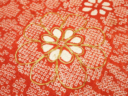平和屋着物■極上　七五三　女の子　7歳　祝着　総絞り　駒刺繍　雲取り片輪車花文　そごう扱い　逸品　CZAA3762s5