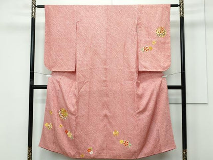 平和屋着物■極上　七五三　女の子　7歳　祝着　総絞り　総刺繍　駒刺繍　花毬文　逸品　CZAA3763s5
