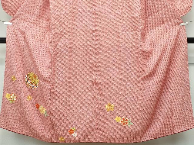 平和屋着物■極上　七五三　女の子　7歳　祝着　総絞り　総刺繍　駒刺繍　花毬文　逸品　CZAA3763s5