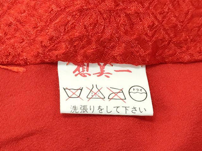 平和屋本店∵極上 女の子 十三参り 子供 祝着・袋帯・しごき・帯揚げセット 総絞り 駒刺繍 舞蝶文 暈し染め 金彩 逸品 CZAA3765s5