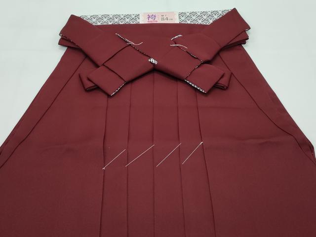 平和屋着物●女性　行灯袴　総刺繍　草花文　金糸　レース付き　赤褐色地　洗える着物　逸品　未使用　CZAA3767s5