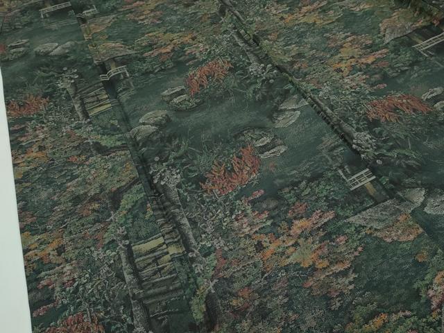 平和屋着物●極上 本場大島紬 9マルキ 総絣 風景文 逸品 CZAA3774s5