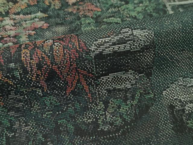 平和屋着物●極上 本場大島紬 9マルキ 総絣 風景文 逸品 CZAA3774s5