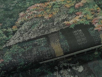 平和屋着物●極上 本場大島紬 9マルキ 総絣 風景文 逸品 CZAA3774s5