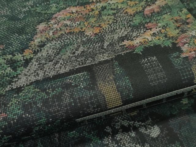 平和屋着物●極上 本場大島紬 9マルキ 総絣 風景文 逸品 CZAA3774s5
