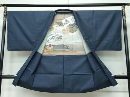 平和屋着物●極上 男性 本場大島紬 アンサンブル 100亀甲 総詰め 逸品 未使用 CZAA3786s5