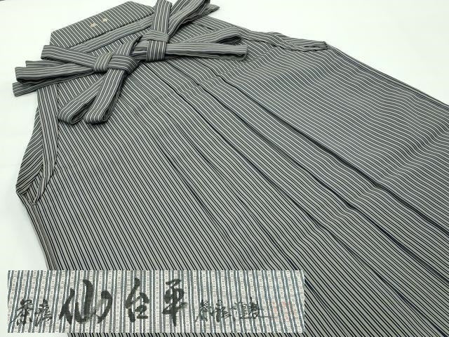 平和屋着物■極上　男性　馬乗り袴　鳥居良　茶喜仙台平　茶喜謹製　縞　逸品　CZAA3790s5