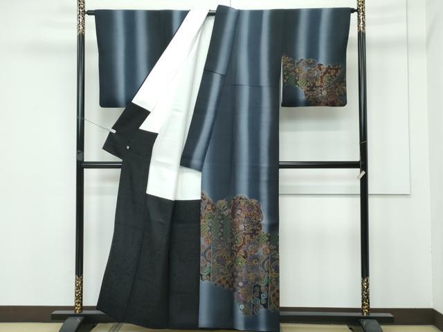 平和屋着物●極上 前田仁仙 仁仙更紗 訪問着 動物 暈し染め 金彩 さが美扱い 逸品 CZAA3799s5