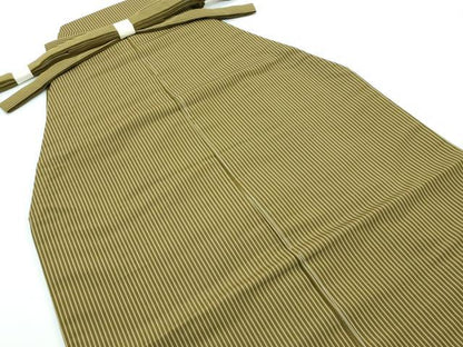 平和屋本店■極上　男性　人間国宝　甲田綏郎　精好仙台平　馬乗り袴　縞　逸品　未使用　CZAA3801s5