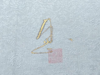 平和屋着物▽極上 訪問着 単衣 手描き 藤花房 銀彩 フォッグ色地 逸品 CZAA3811s5