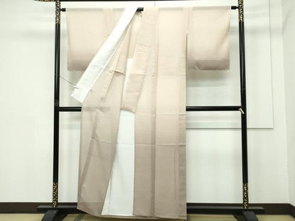 平和屋着物■極上　夏物　結城紬　夏結城　訪問着　きぬの羽衣　結城屋扱い　香色地　さが美扱い　証紙付き　逸品　未使用　CZAA3812s5