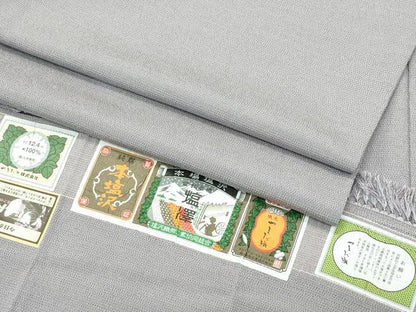 平和屋着物■極上　本塩沢　やまだ織　単衣　関なつ子作　証紙付き　逸品　CZAA3818s5